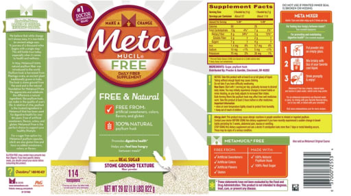 Metamucil Free Stone Ground Texture Fiber Powder