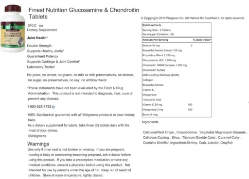 Glucosamine Chondroitin