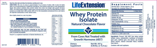 Whey Protein Isolate Natural Chocolate Flavor