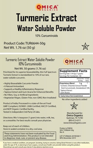 Turmeric Extract Water Soluble Powder