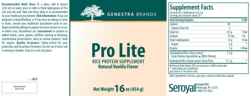 Pro Lite Natural Vanilla Flavor