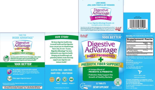 Digestive Advantage Daily Probiotics + Probiotic Fiber Support