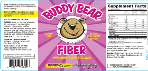 Buddy Bear Fiber Natural Very Cherry Flavor