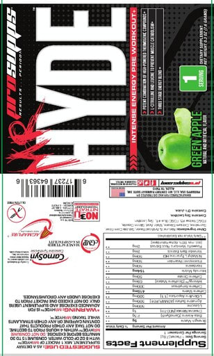 Mr Hyde Intense Energy Pre Workout Green Apple