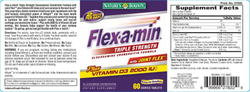 Flex-A-Min Triple Strength Glucosamine Chondroitin Formula With Joint Flex Plus Vitamin D3 2000 IU
