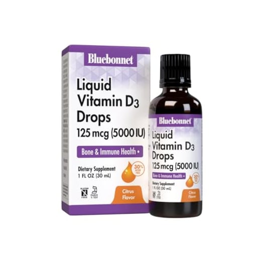 Liquid Vitamin D3 Drops 5000 IU Natural Citrus Flavor