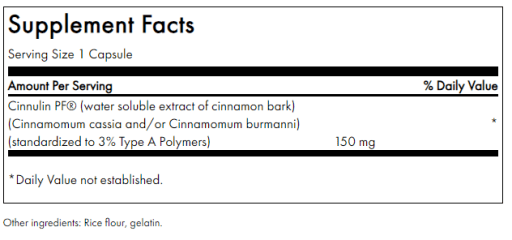 Cinnulin PF Cinnamon Extract 150 mg