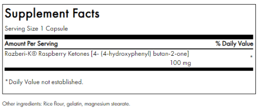 Razberi-K Raspberry Ketones 100 mg