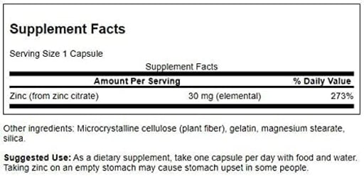 Zinc (Citrate) 30 mg