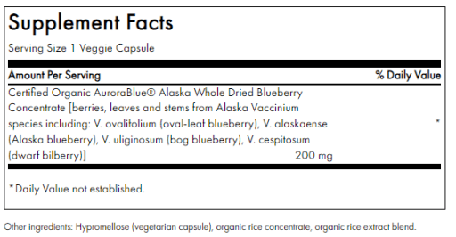 AuroraBlue Wild Alaska Blueberry Complex 200 mg