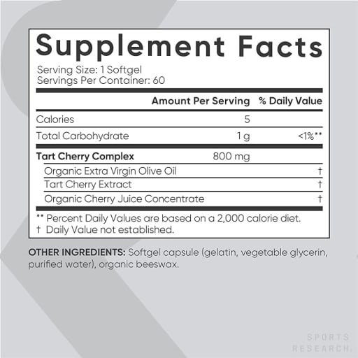 Tart Cherry Concentrate 800 mg