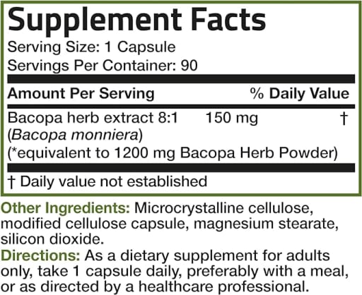Bacopa 1200 mg