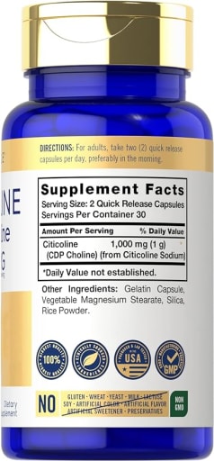 Citicoline CDP Choline 1000 mg