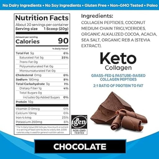 Keto Collagen Protein Powder (Chocolate)