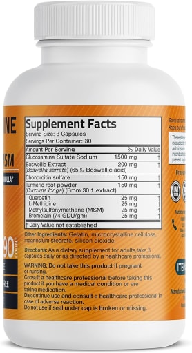 Glucosamine Chondroitin Turmeric & MSM Advanced Joint & Cartilage Formula