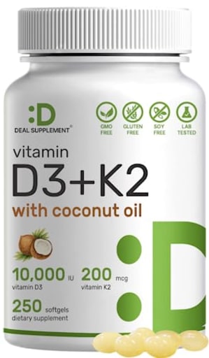 Vitamin D3 + K2 Infused with Virgin Coconut Oil