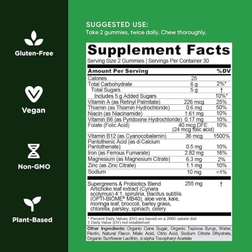 Supergreen Vitamin Gummies