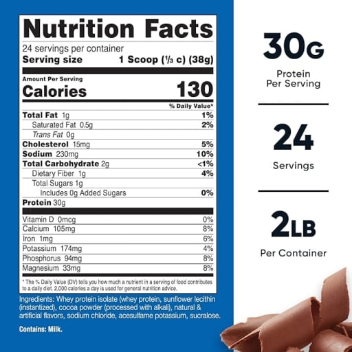 Whey Protein Isolate (Milk Chocolate)