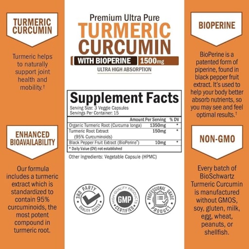 Turmeric Curcumin with BioPerine 1500 mg