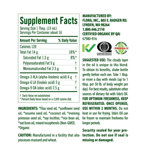Udo's Oil 3-6-9 Blend