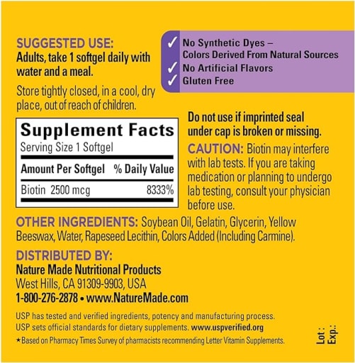 Extra Strength Biotin 2500 mcg