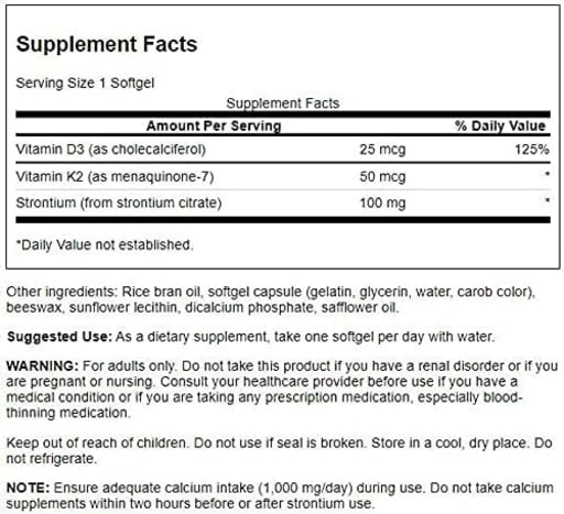 Strontium Complex with Vitamins D-3 and K-2