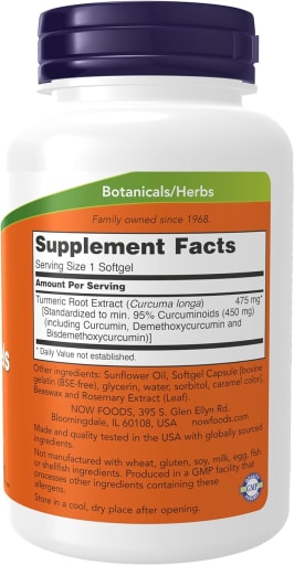 Curcumin Softgels From Turmeric Root Extract
