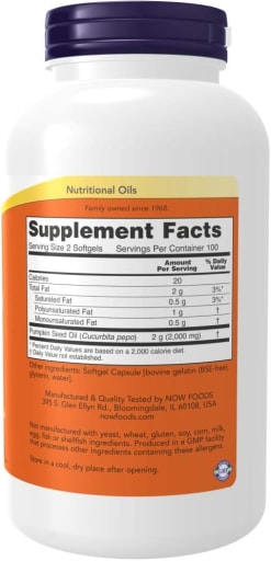 Pumpkin Seed Oil 1000 mg