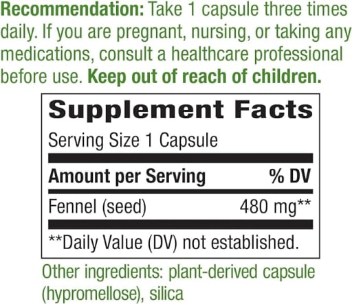 Fennel Seed 480 mg