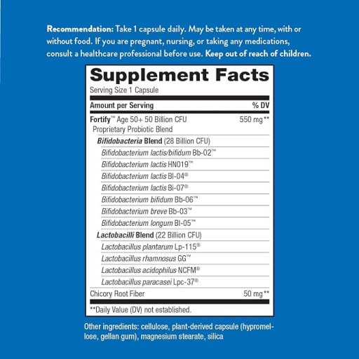 Fortify Age 50+ Probiotic 50 Billion