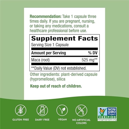 Maca Root 525 mg