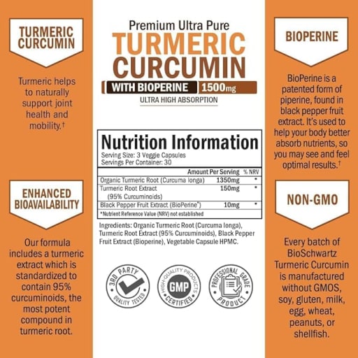 Ultra Premium Turmeric Curcumin with Bioperine 1500 mg
