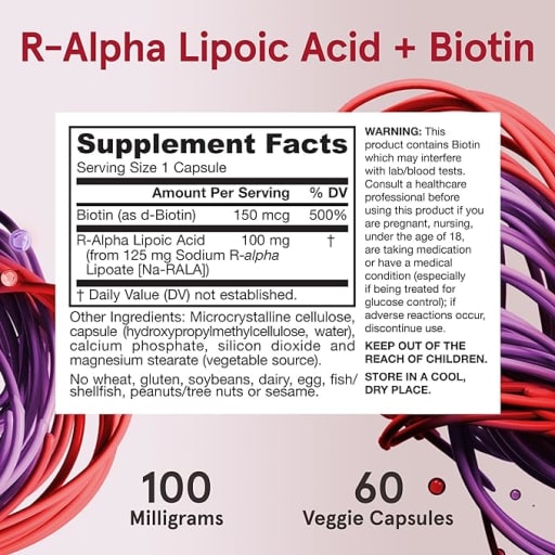 Alpha Lipoic Acid 100 mg with Biotin