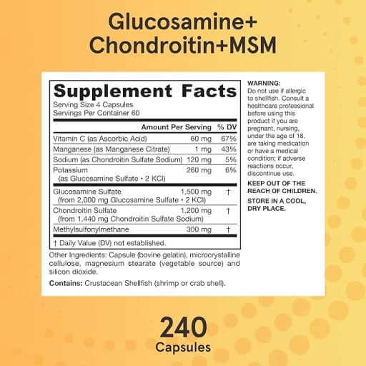 Glucosamine + Chondroitin + MSM