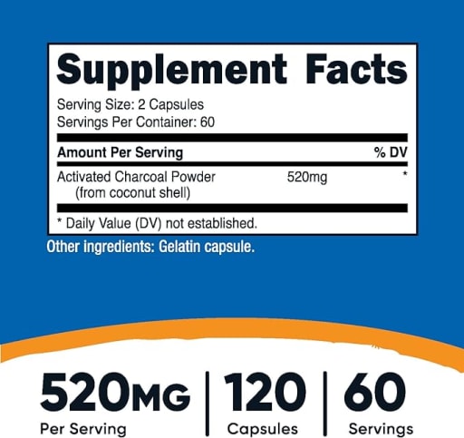 Activated Charcoal 520 mg