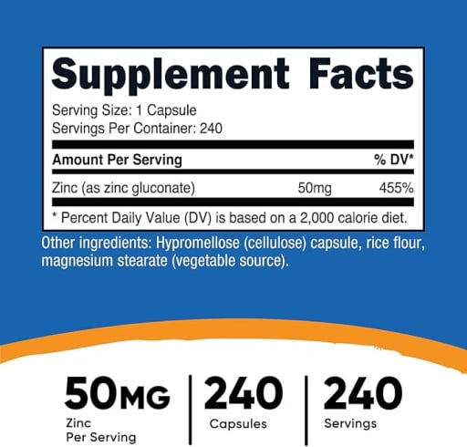 Zinc Gluconate 50 mg