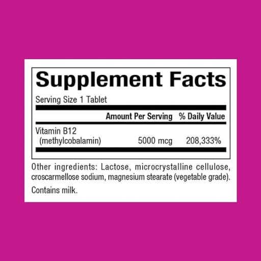 B12 Methylcobalamin 5000 mcg