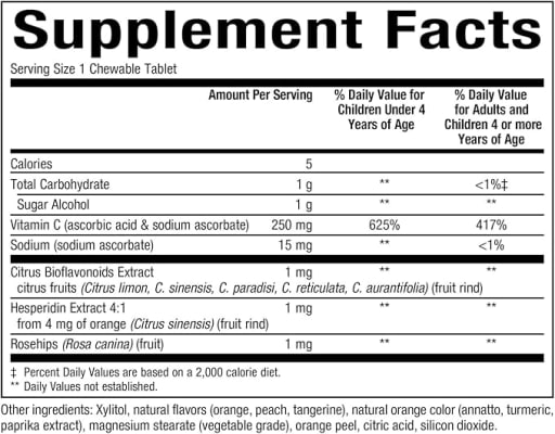 Chewable Vitamin C 250 mg (Tangy)