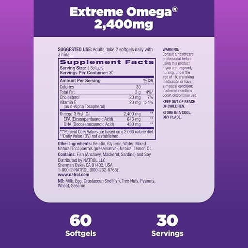 Extreme Omega 2,400 mg Lemon Natural Flavor