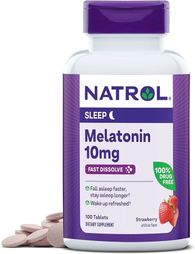 Melatonin 10 mg Fast Dissolve Strawberry Flavor