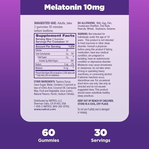 Melatonin 10 mg (Strawberry)