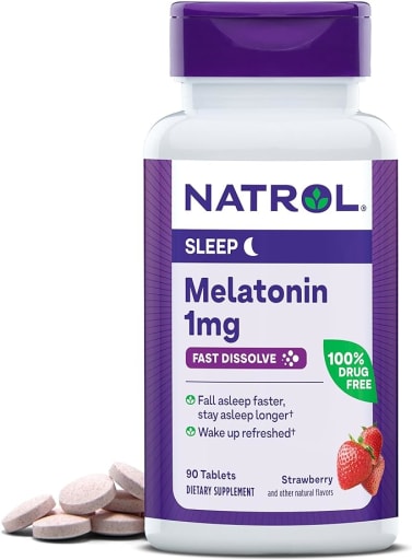 Melatonin 1 mg Fast Dissolve Strawberry Natural Flavor