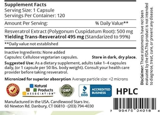 Micronized TRANS-Resveratrol