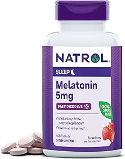 Melatonin 5 mg Fast Dissolve Strawberry Natural Flavor
