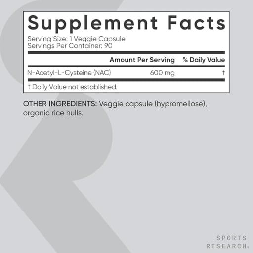 N-Acetyl L-Cysteine (NAC) 600mg