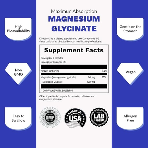 Magnesium Glycinate Chelate 500mg