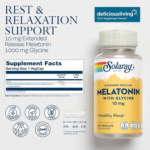Melatonin 10 mg with Glycine