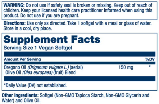 Oil of Oregano 150 mg