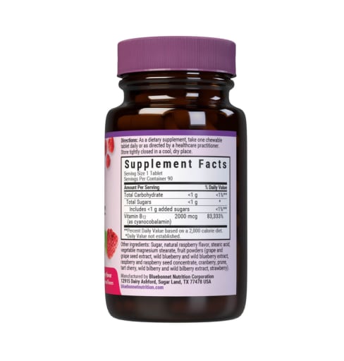 Vitamin B12 2000 mcg Natural Raspberry Flavor