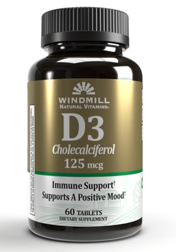 Vitamin D-3 (Cholecalciferol) 125 mcg (5000 IU)